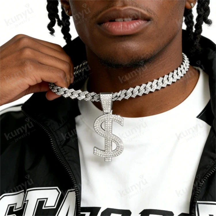 Hip Hop Dollar Sign Necklace