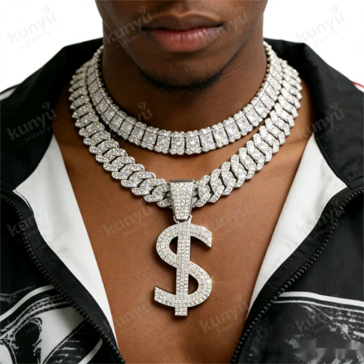 Hip Hop Dollar Sign Necklace